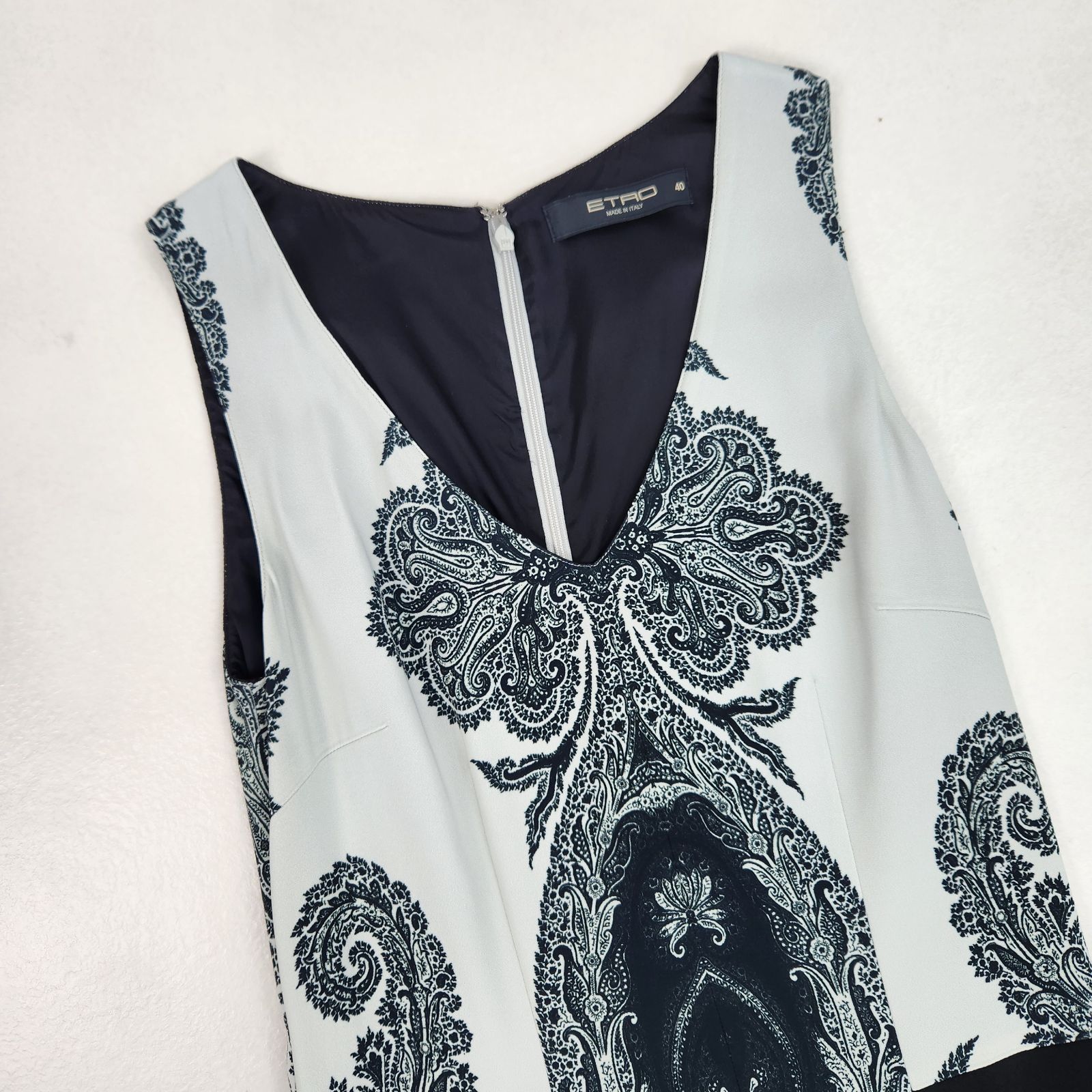 美品 ETRO ワンピース エトロ ドレス ペイズリー シルク ロング丈