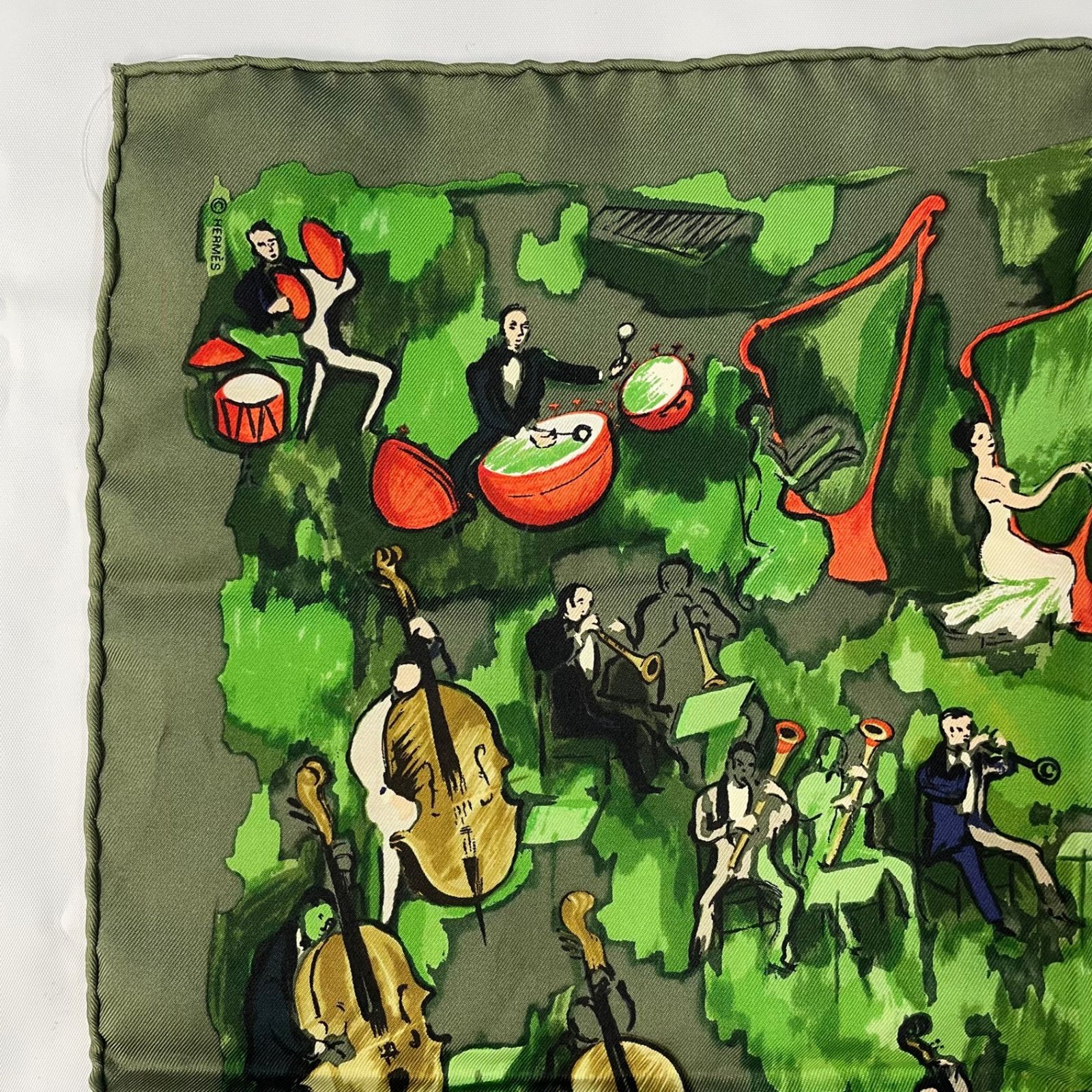 極美品 HERMES エルメス スカーフ カレ40 オーケストラの演奏風景