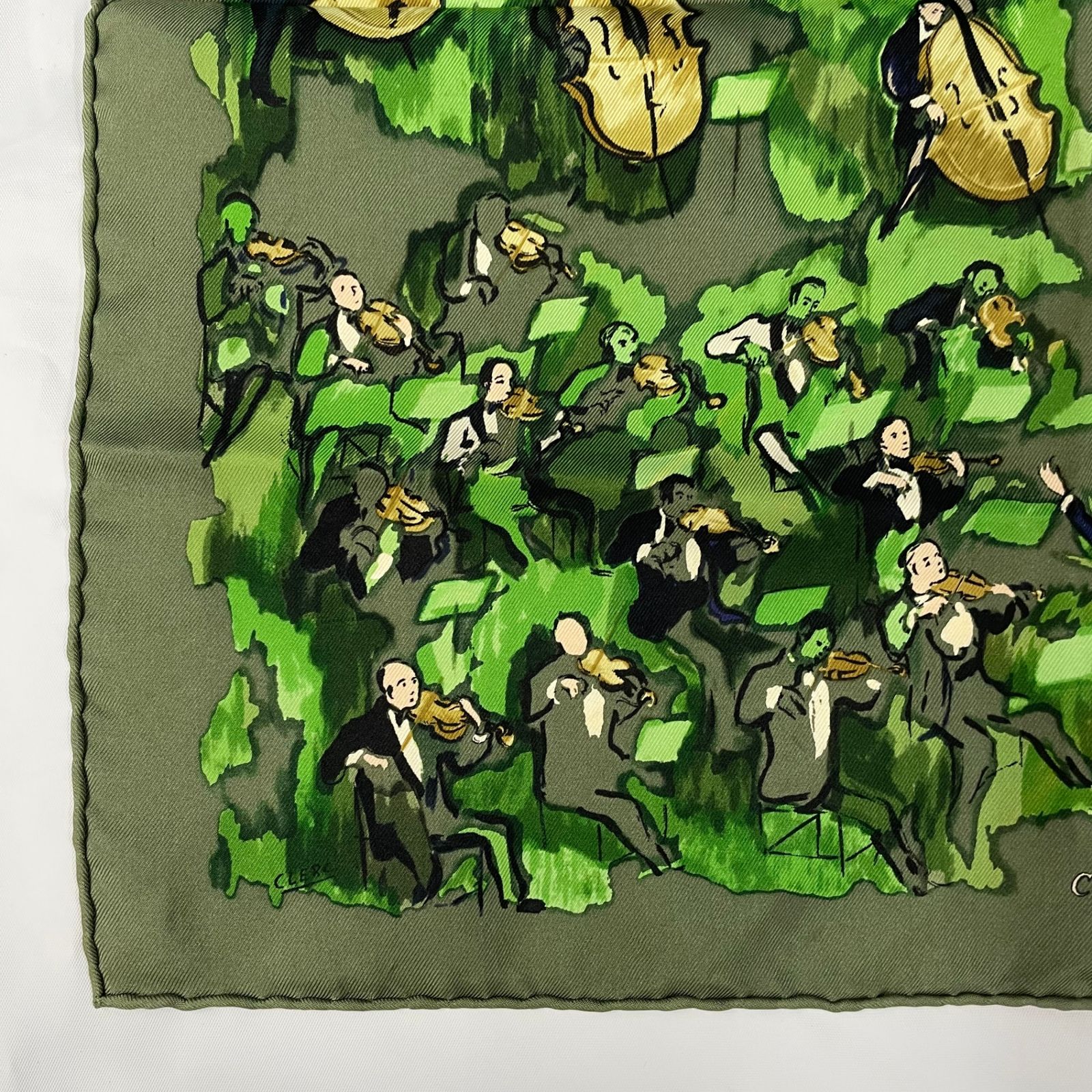 極美品 HERMES エルメス スカーフ カレ40 オーケストラの演奏風景