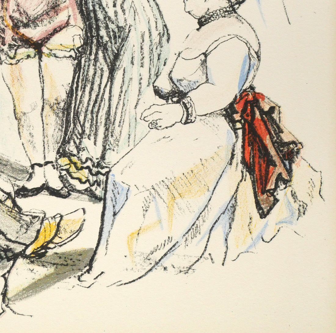 藤田 嗣治「娼婦の館（「四十雀」より）」リトグラフ・限定品・1963年