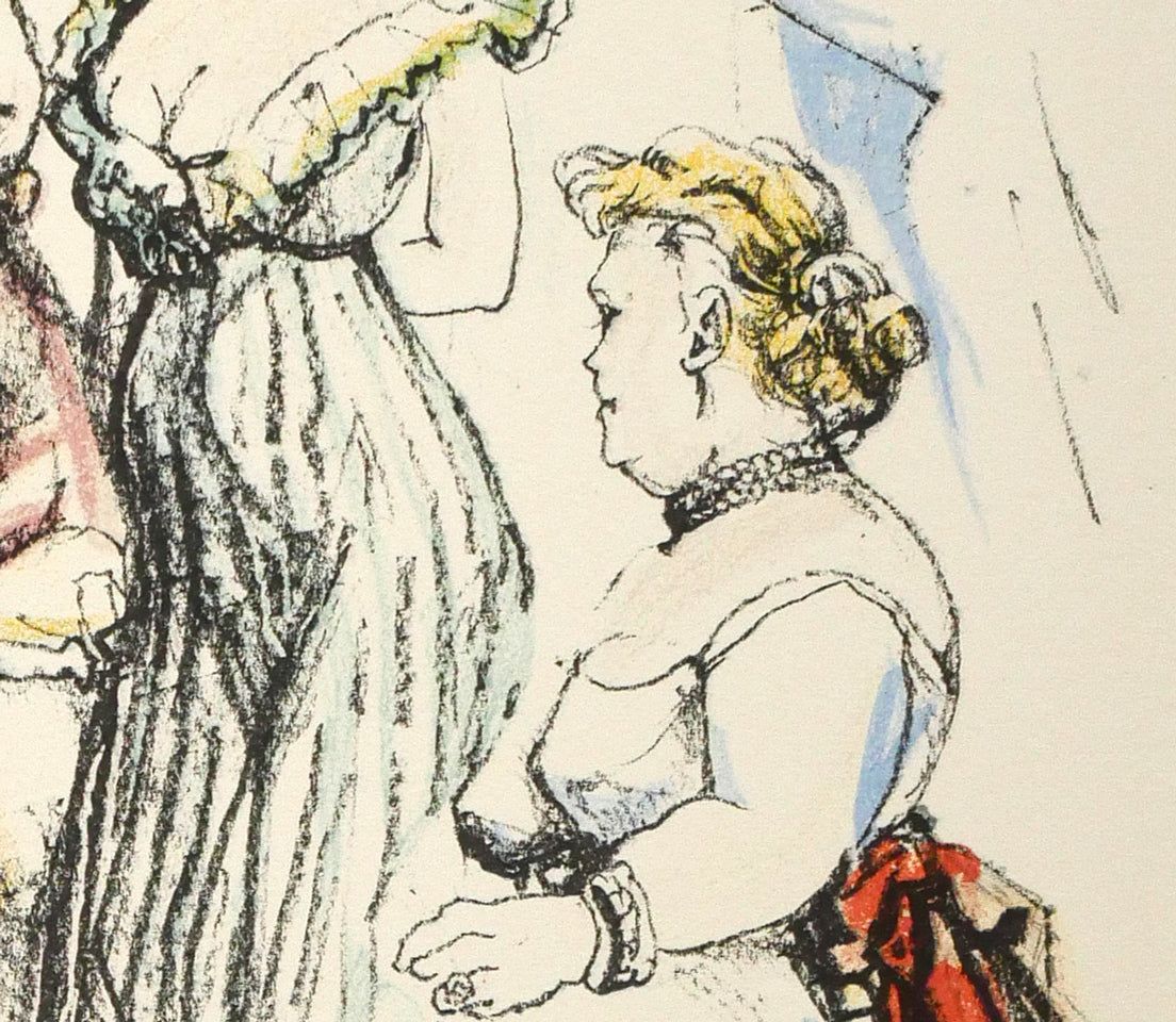 藤田 嗣治「娼婦の館（「四十雀」より）」リトグラフ・限定品・1963年