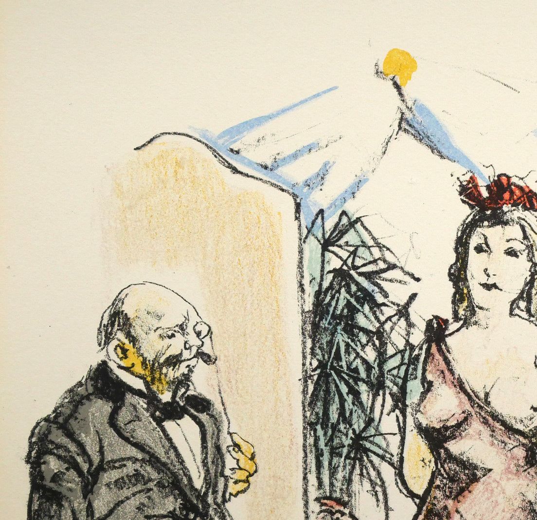 藤田 嗣治「娼婦の館（「四十雀」より）」リトグラフ・限定品・1963年