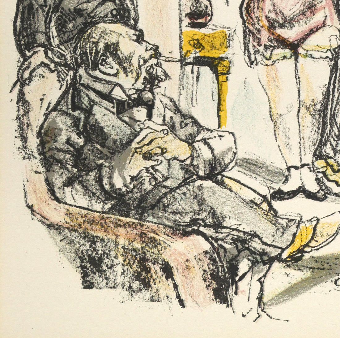 藤田 嗣治「娼婦の館（「四十雀」より）」リトグラフ・限定品・1963年