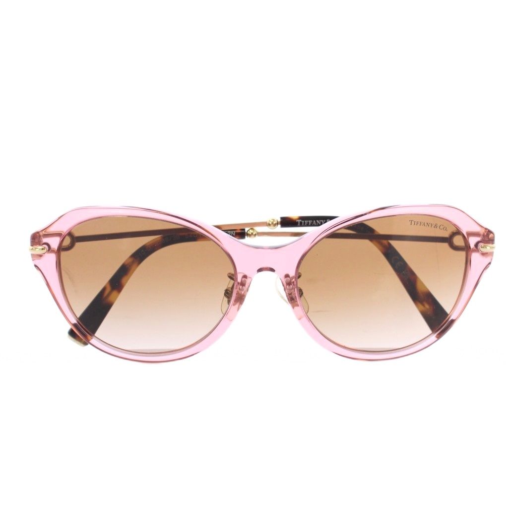 ティファニー TIFFANY & CO. サングラス べっ甲柄 54□17 140 ピンク