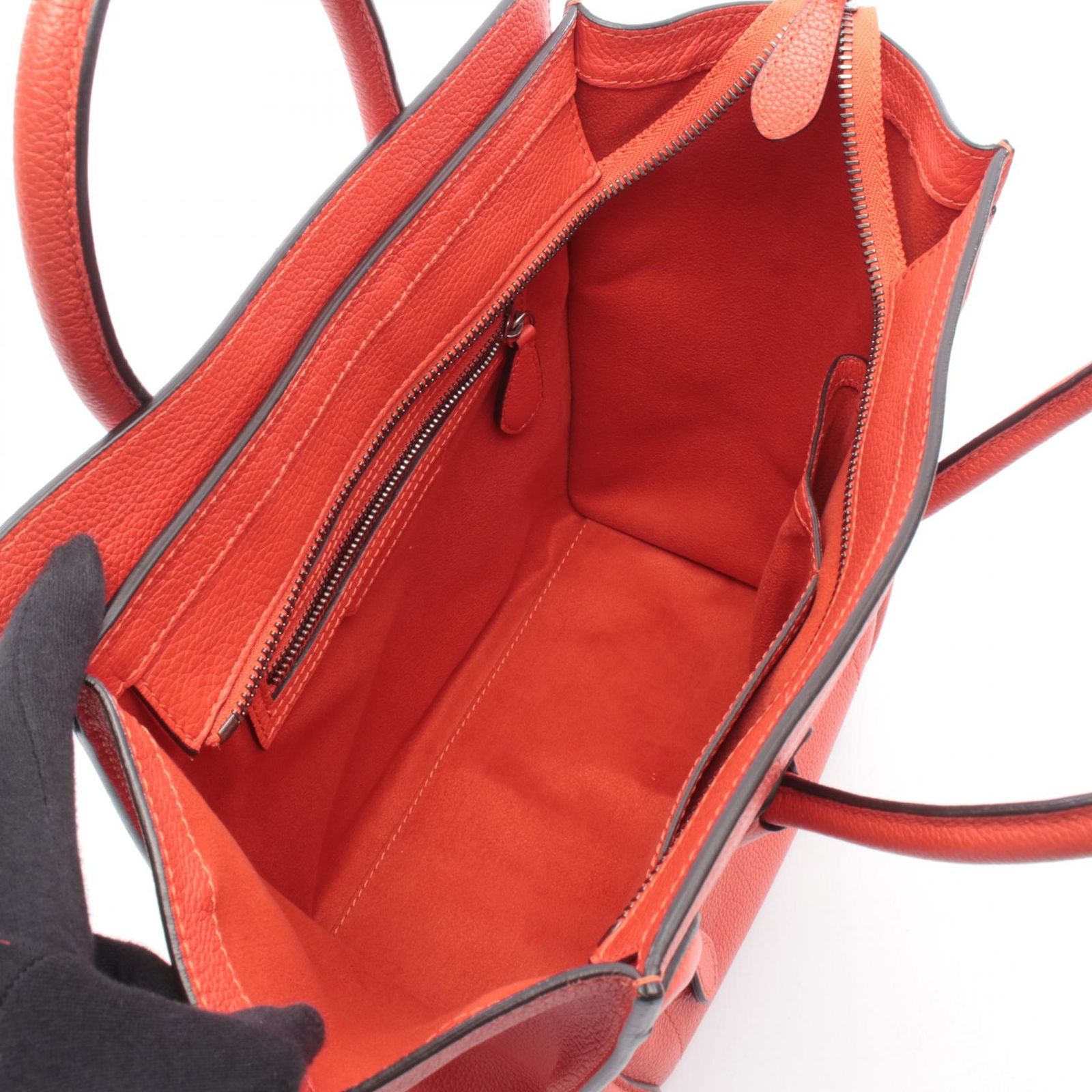 セリーヌ CELINE トートバッグ ラゲージ マイクロショッパー レッド