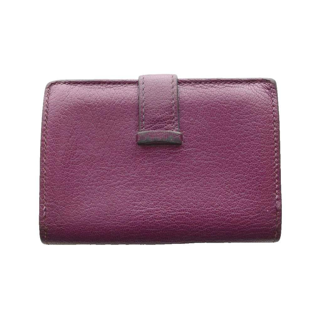 エルメス HERMES ベアン Bearn スフレ Y刻印 カードケース 名刺入れ 紫