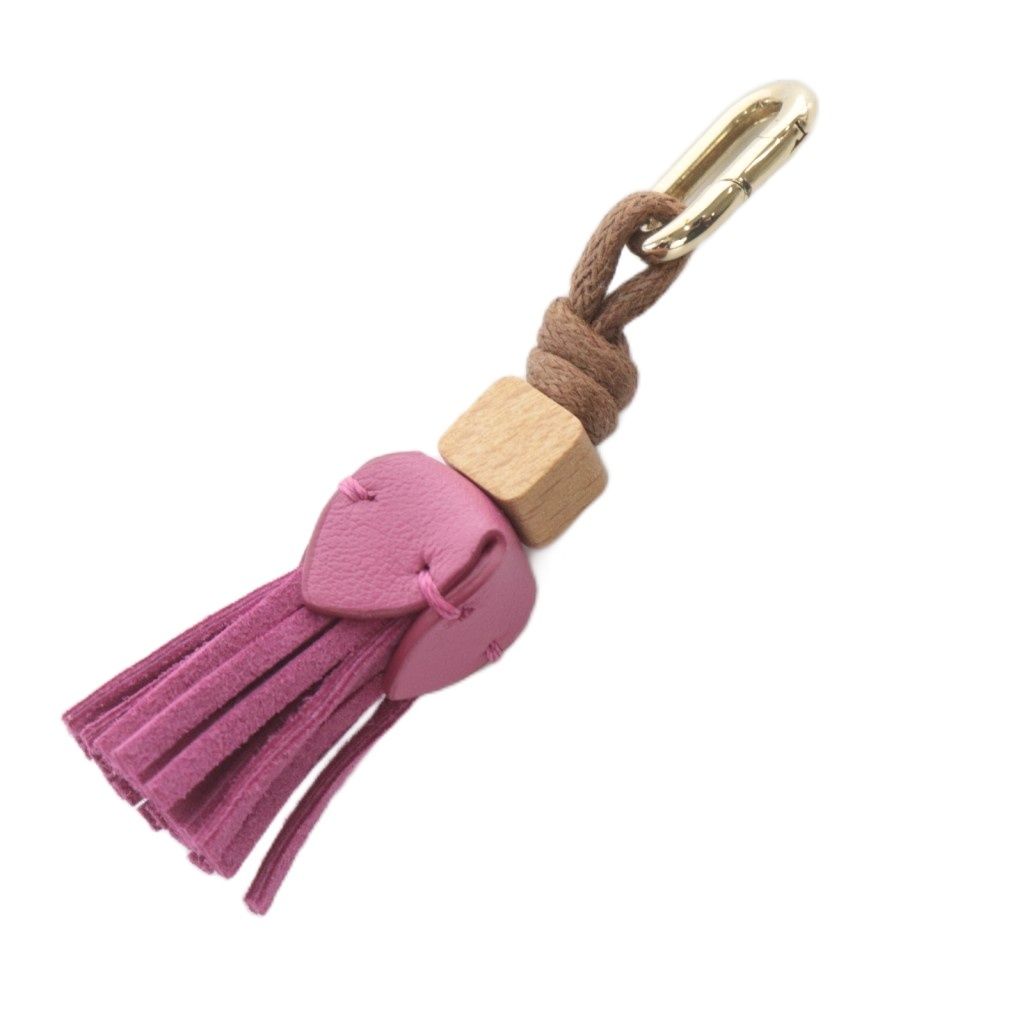 ミュウミュウ miumiu レザー マイクロトリック チャーム ピンク 5ID007