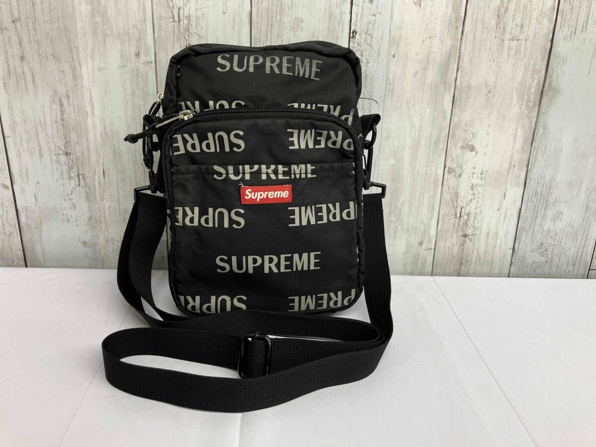 Supreme ショルダーバッグ リピートロゴ ブラック Supreme 3M 