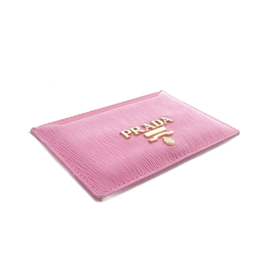 プラダ PRADA サフィアーノレザー カードケース ロゴ ピンク 1MC208