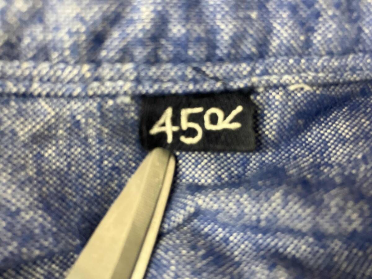 45R長袖シャツ タツノオトシゴダンガリーシャツリネイビー サイズM