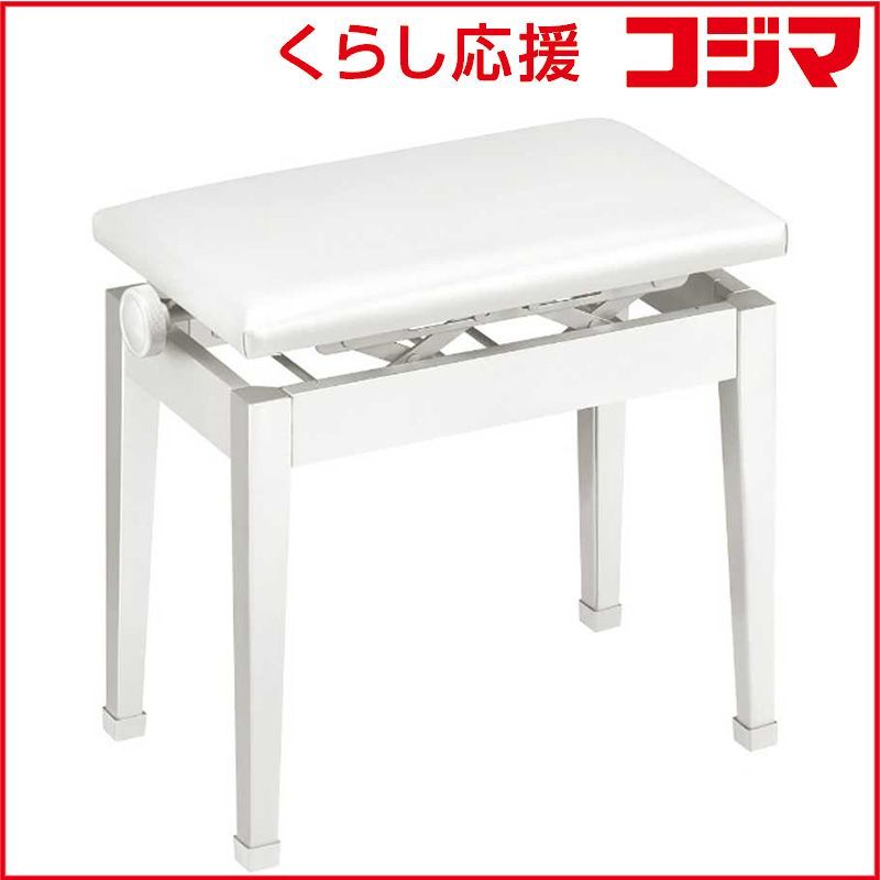 新品 未開封 】 カシオ 電子ピアノ用イス（高低自在）ホワイト CB-30WE