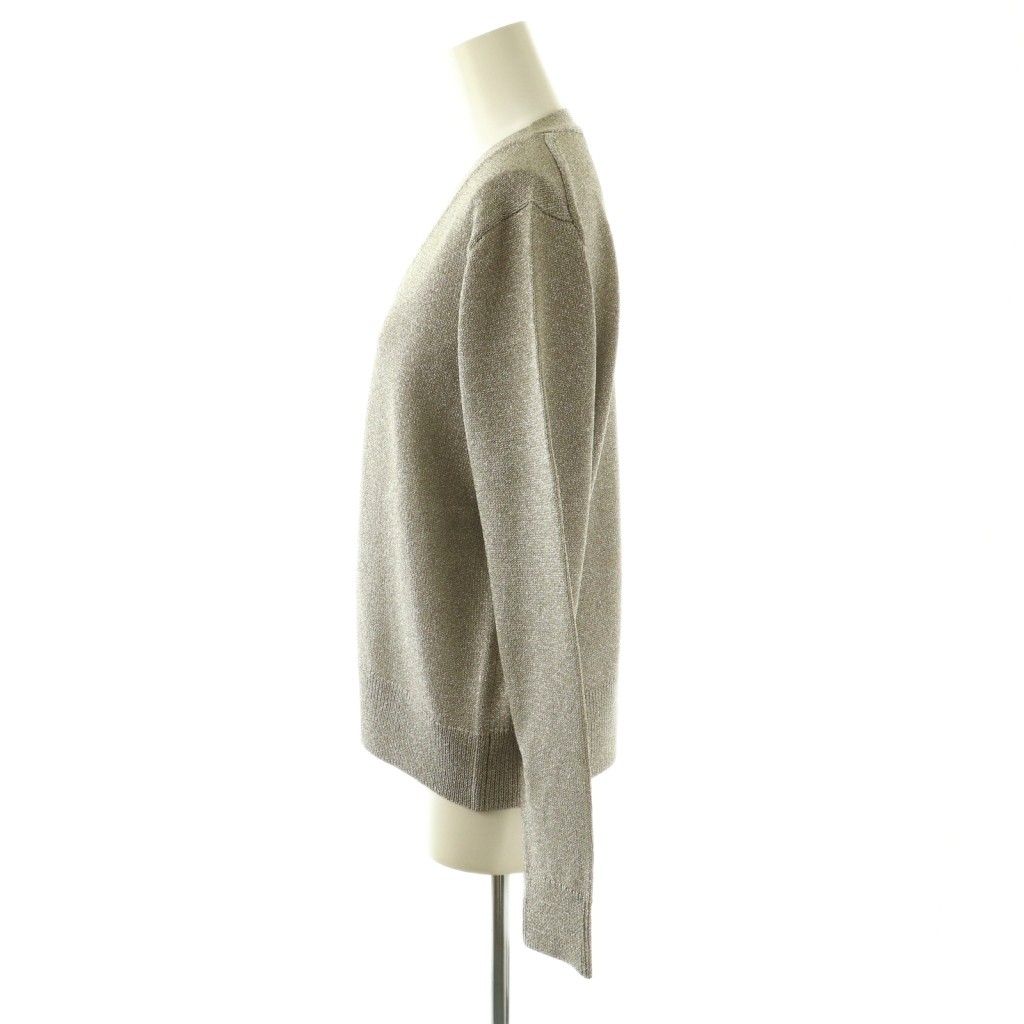 エブール ebure 25AW ブライトラメリリヤーン Vネックカーディガン