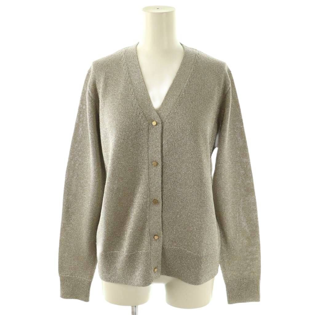 エブール ebure 25AW ブライトラメリリヤーン Vネックカーディガン