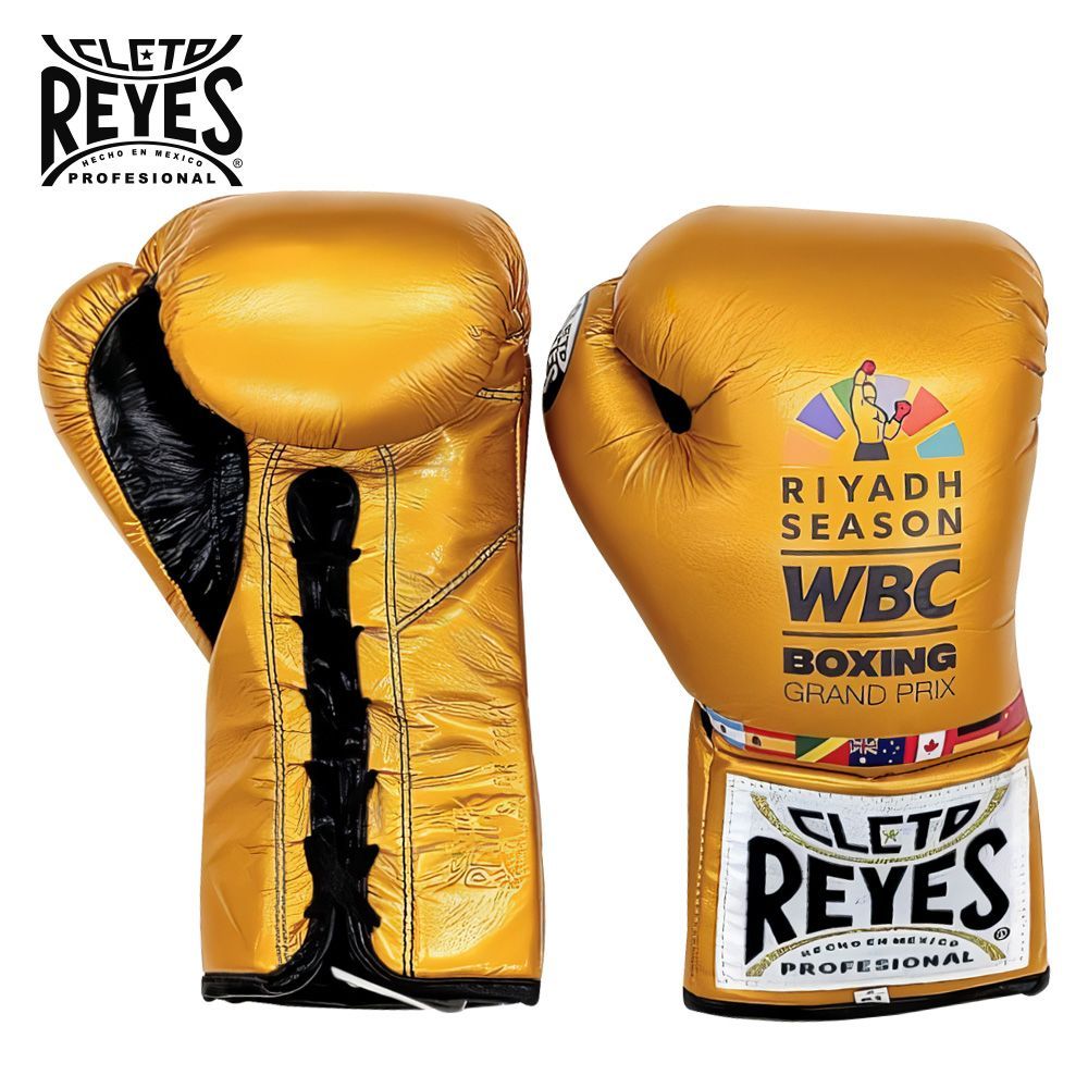 REYES ボクシンググローブ 【WBC GPゴールド 8オンス】 本革 紐式 競技