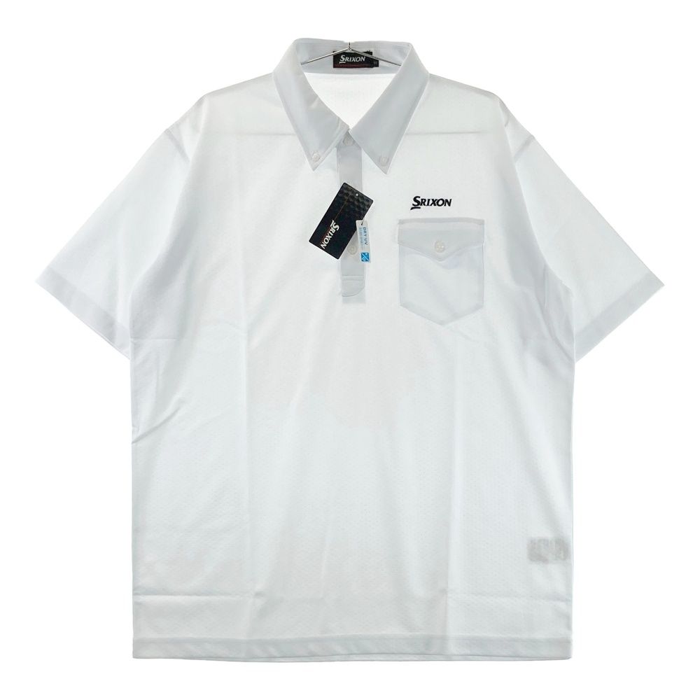 サイズ：LL SRIXON スリクソン 半袖ポロシャツ ボタンダウン ホワイト