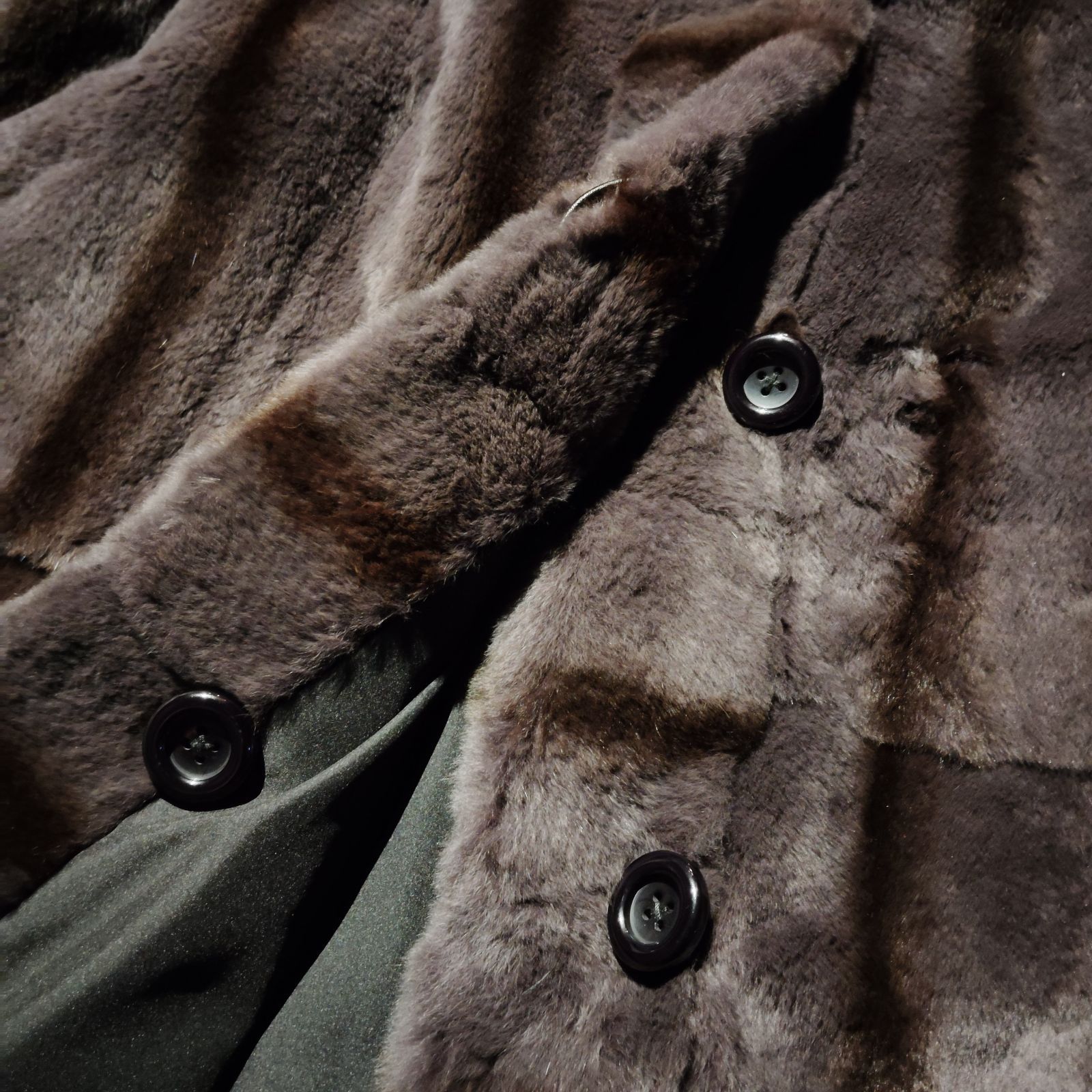 アンティーク GF Altima シルク ウィーゼル リバーシブル コート GF