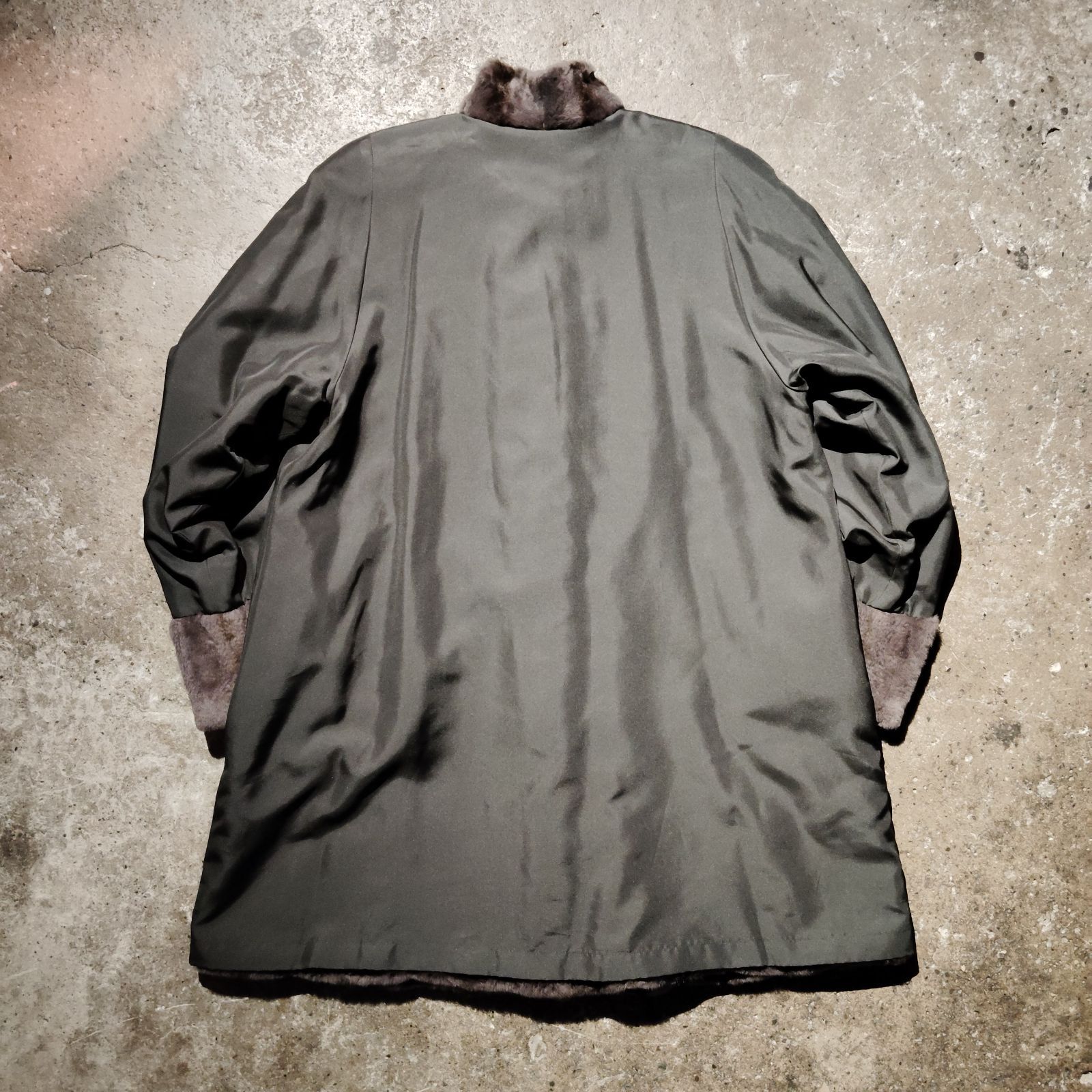 アンティーク GF Altima シルク ウィーゼル リバーシブル コート GF