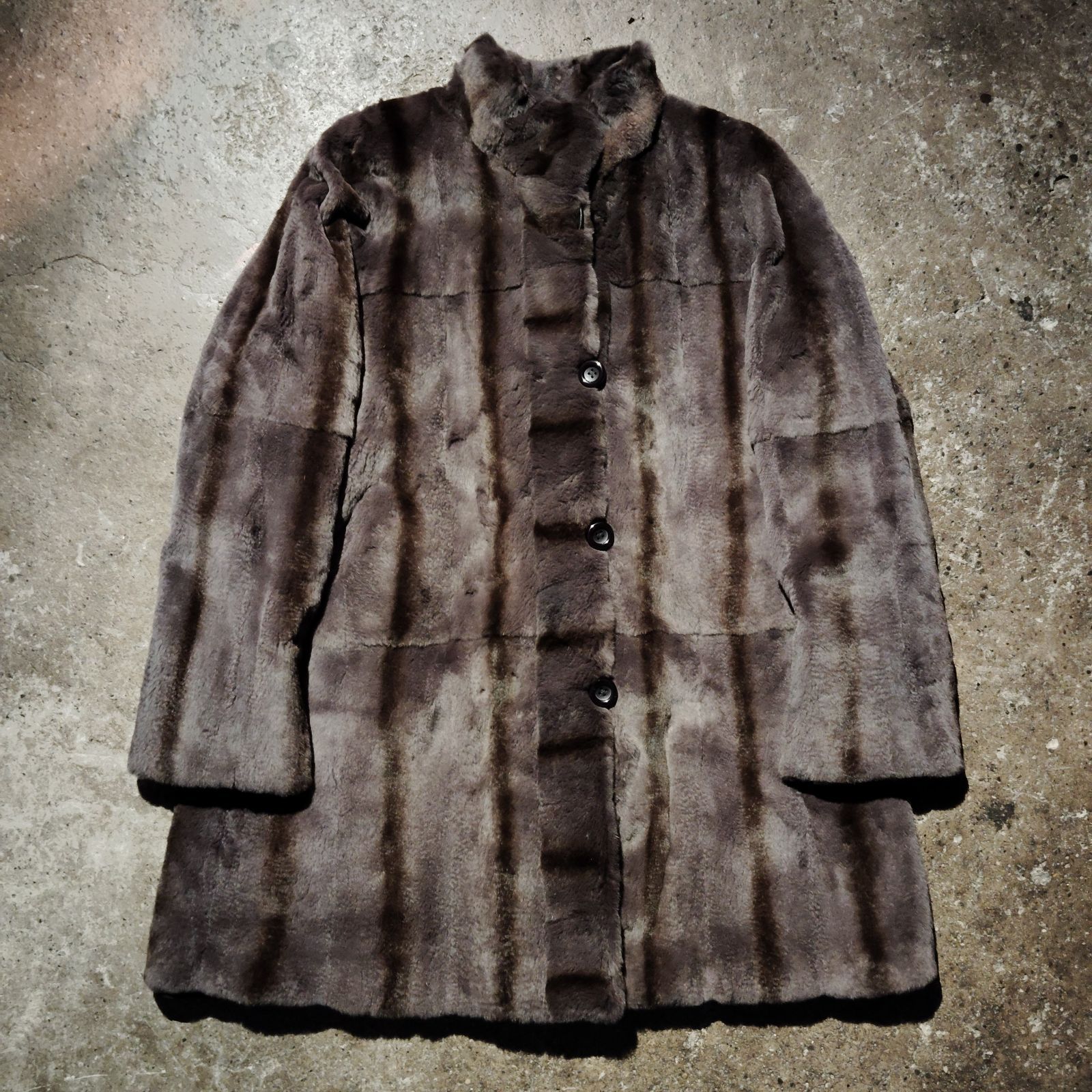 アンティーク GF Altima シルク ウィーゼル リバーシブル コート GF