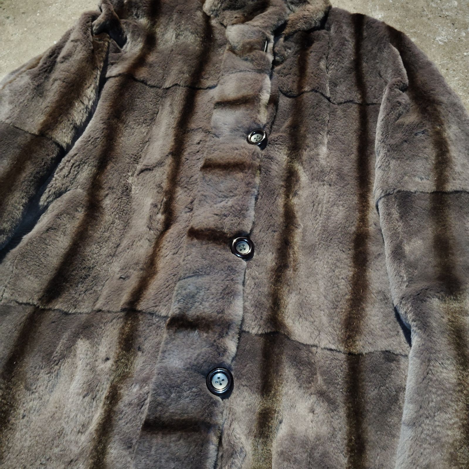 アンティーク GF Altima シルク ウィーゼル リバーシブル コート GF