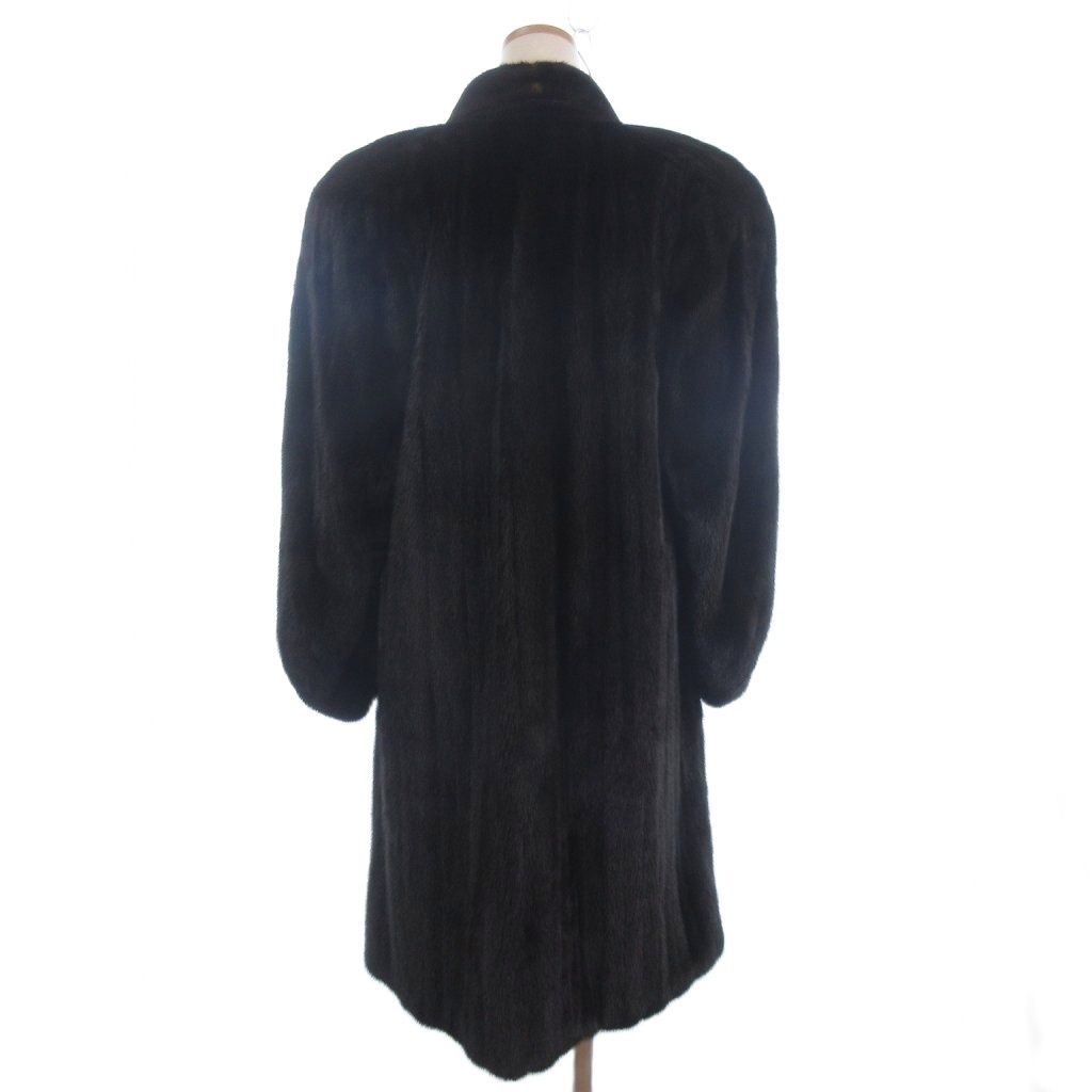 サガミンク SAGA MINK ロイヤル 毛皮コート ロング丈 ミンク 焦げ茶