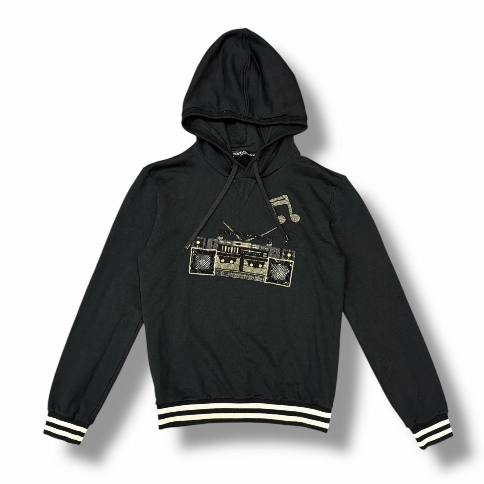 国内正規 DOLCE&GABBANA 装飾スウェットパーカー フーディー ドルチェ