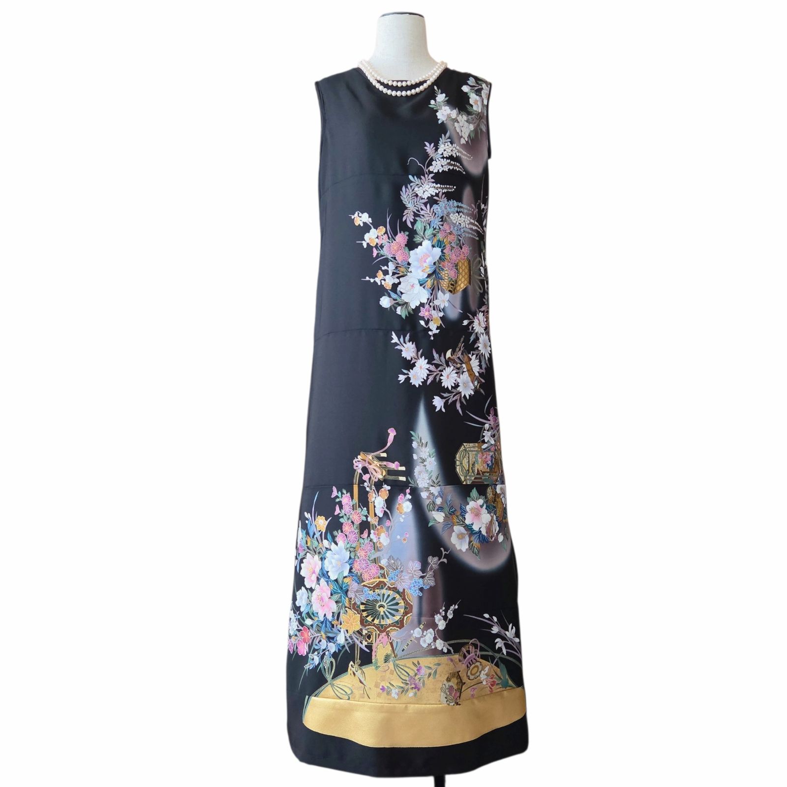 ❦Kaena❦ 着物リメイク ワンピース&ボレロ 作家物 ロング ドレス