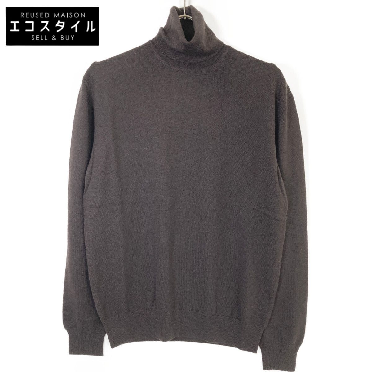 GUCCI グッチ ﾌﾞﾗｳﾝ ｶｼﾐﾔｼﾙｸ ﾀｰﾄﾙﾈｯｸﾆｯﾄ M - メルカリ