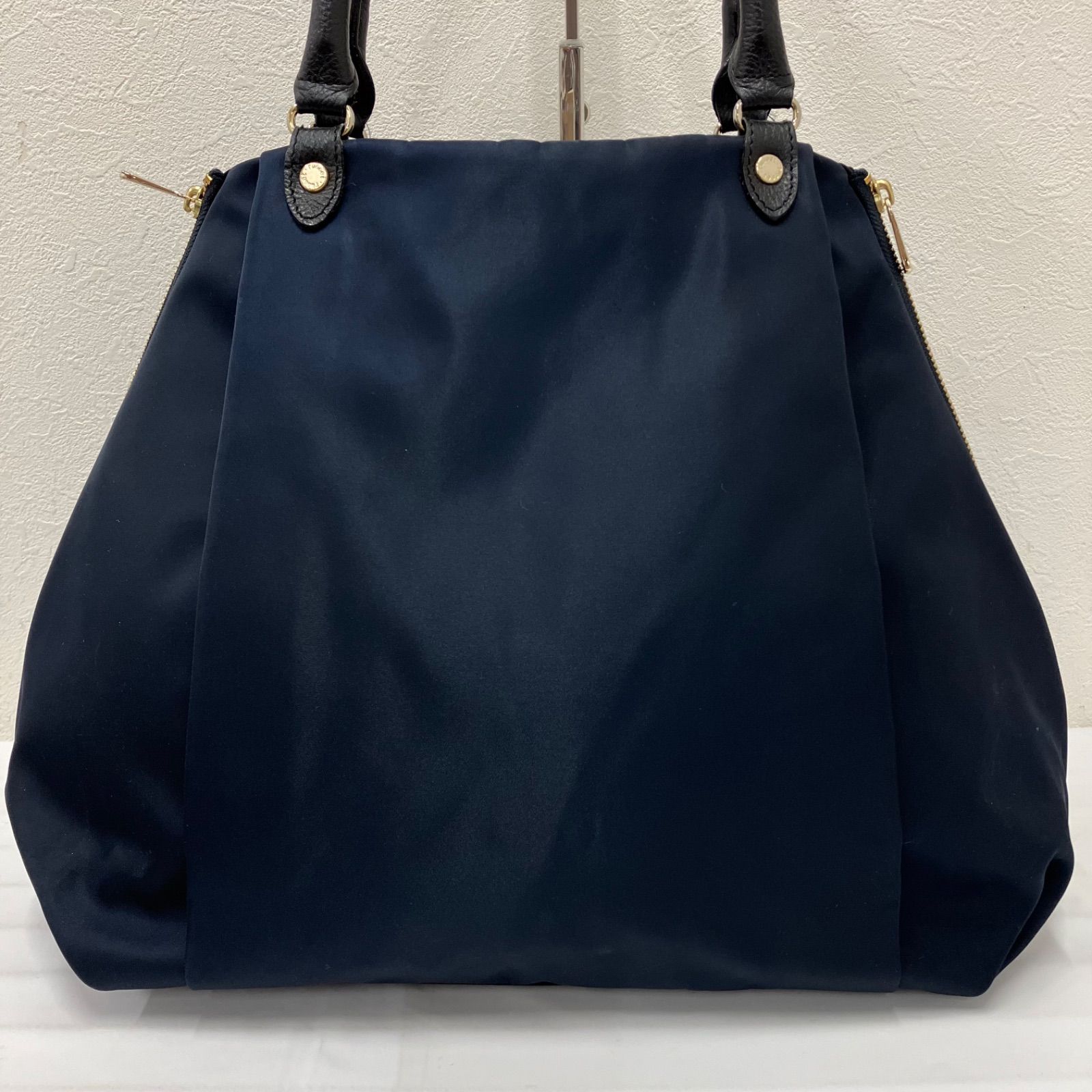 355 russet ラシット トートバッグ モノグラム 総柄 ネイビー×ブラック 