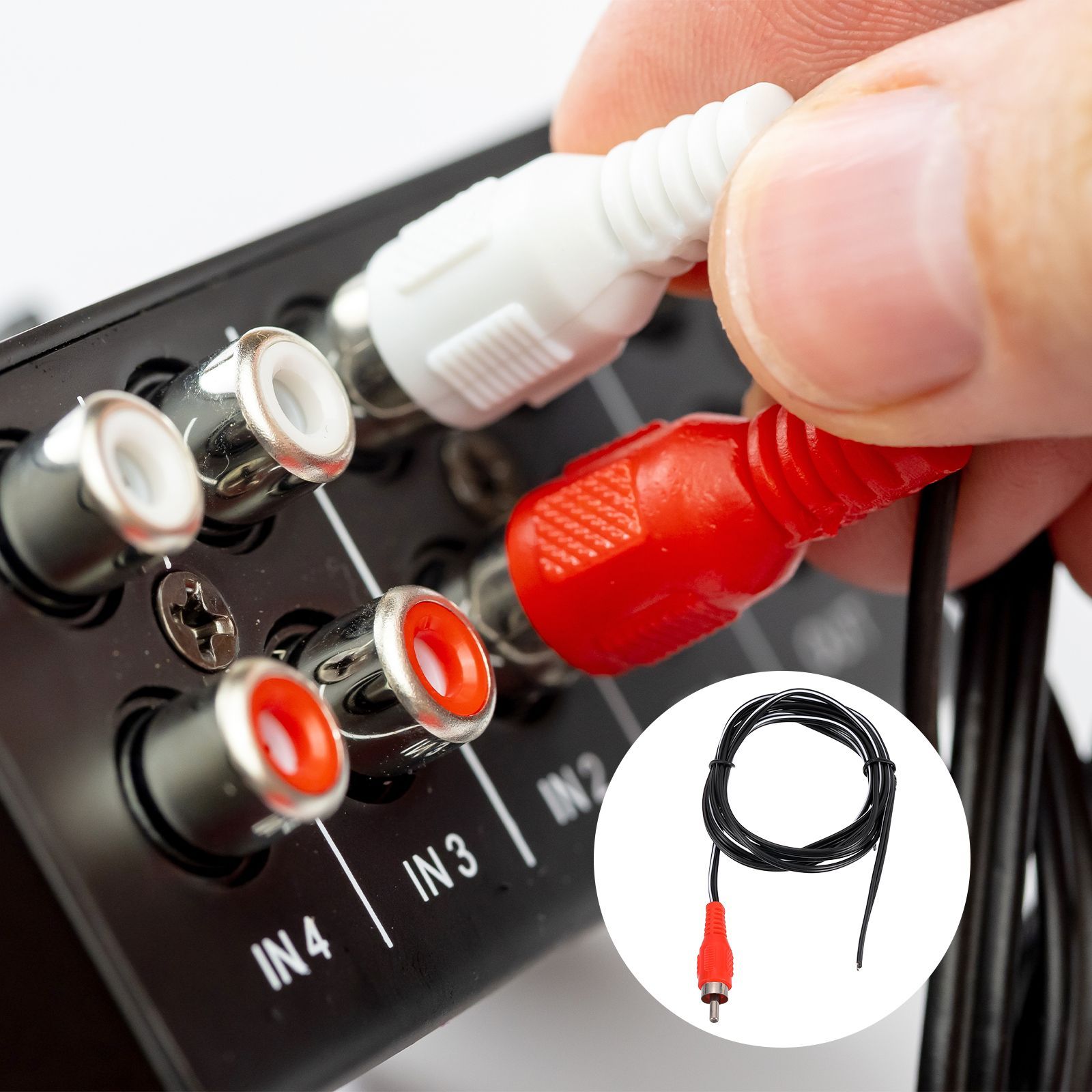 uxcell 2本セット 5フィート RCA サブウーファー ケーブル 1 RCA