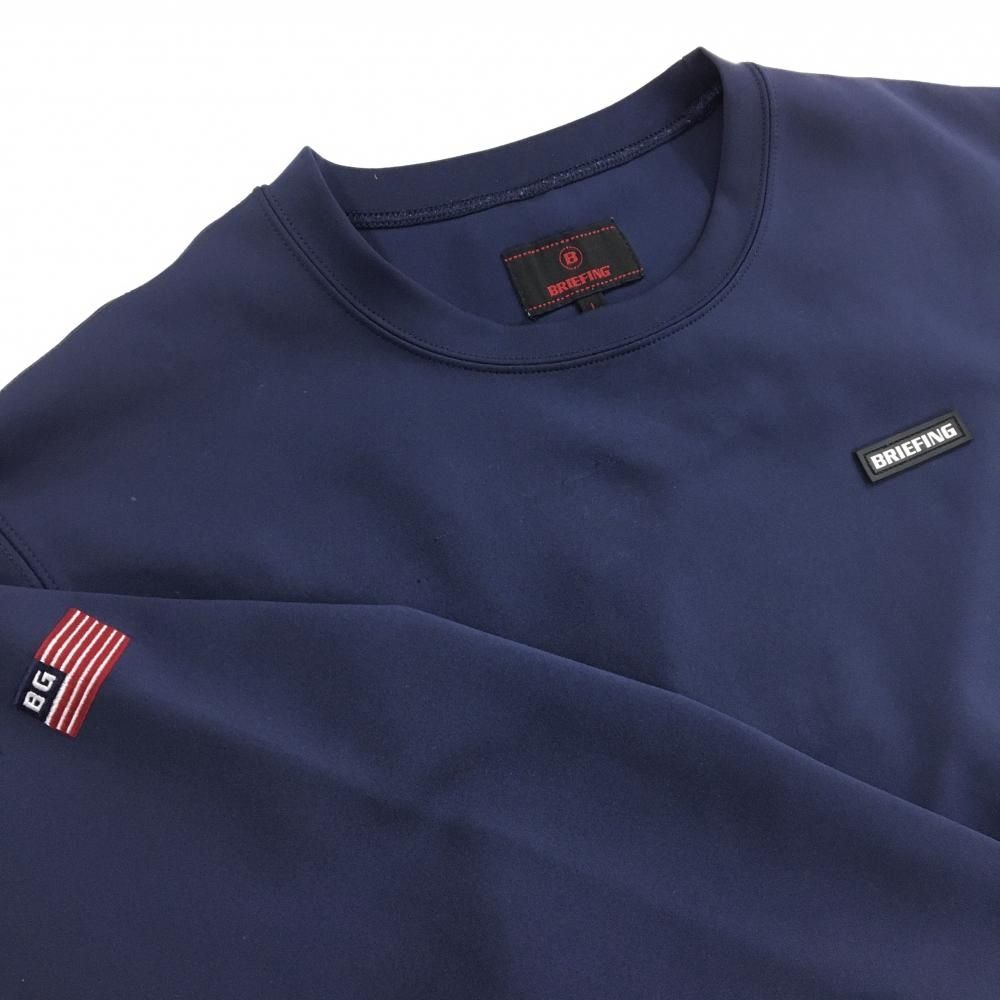 ブリーフィング トレーナー ネイビー 後立体ロゴ メンズ L ゴルフ