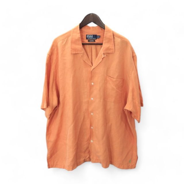 POLO by RALPH Lauren 90s CALDWELL LINEN SHIRT ORANGE サイズXXL