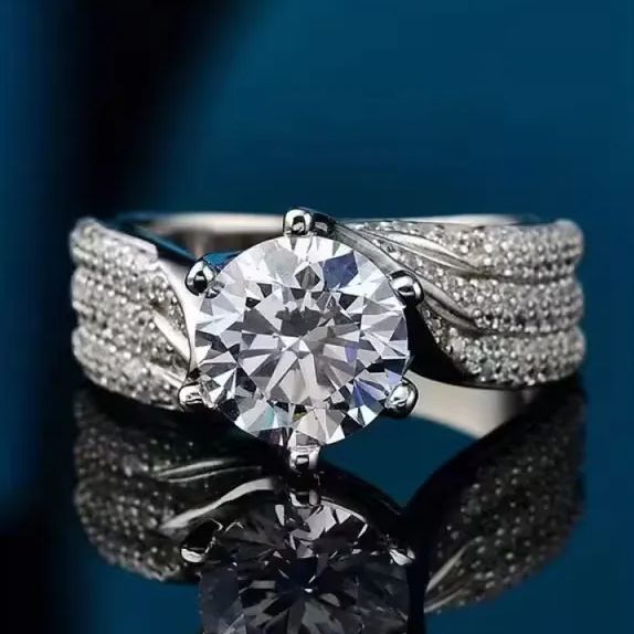 Solsticia 2026新作 5カラット モアサナイト リング シルバー925