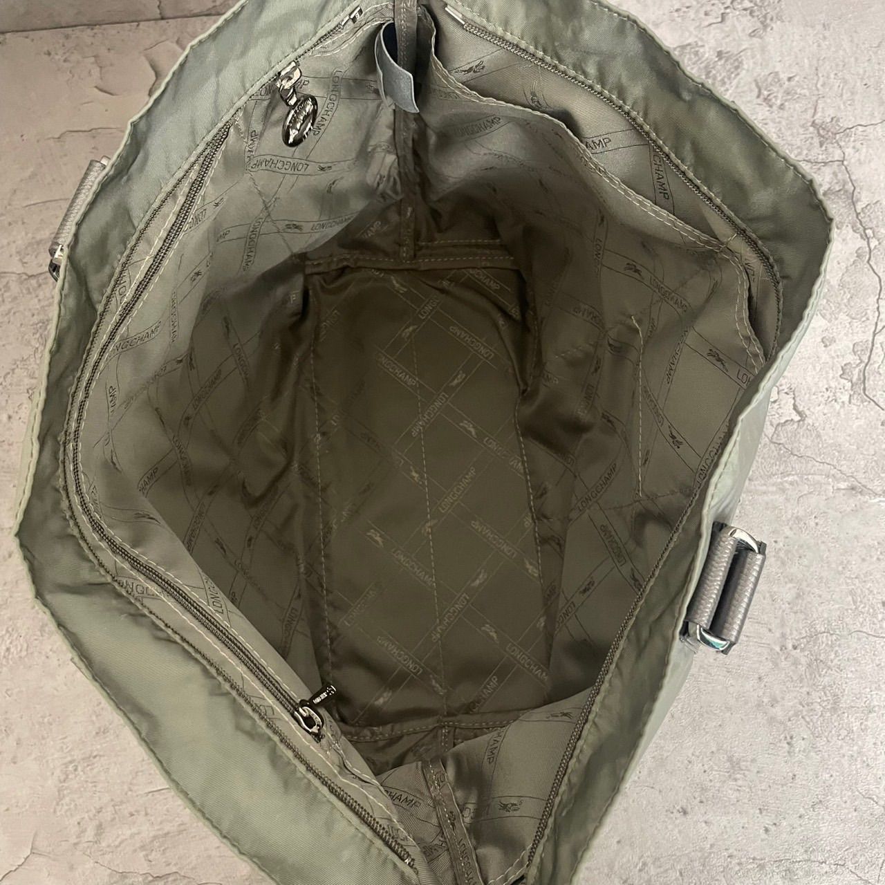 A4可 美品 Longchamp ロンシャン トートバッグ ロゴ 大容量 ナイロン 