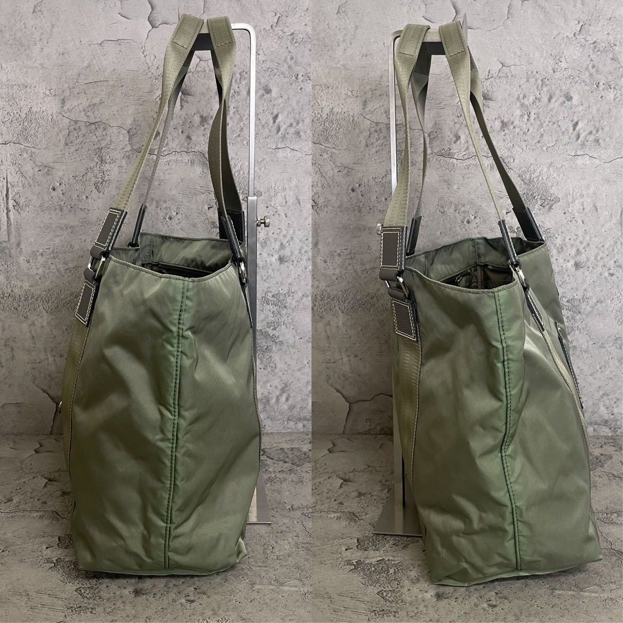 A4可 美品 Longchamp ロンシャン トートバッグ ロゴ 大容量 ナイロン 