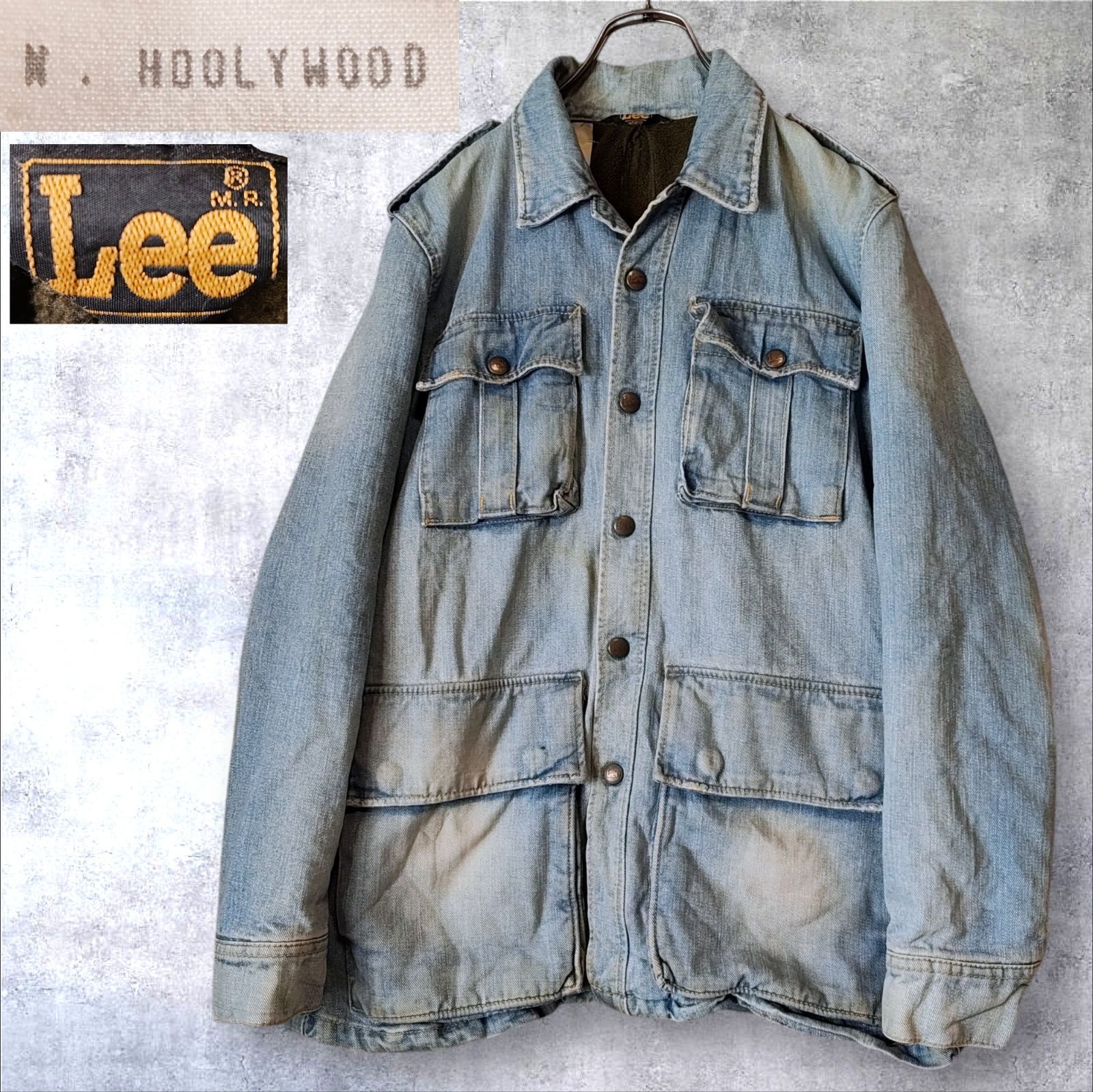 希少 N.HOOLYWOOD × Lee 別注 デニム サファリジャケット 裏ボア M-65