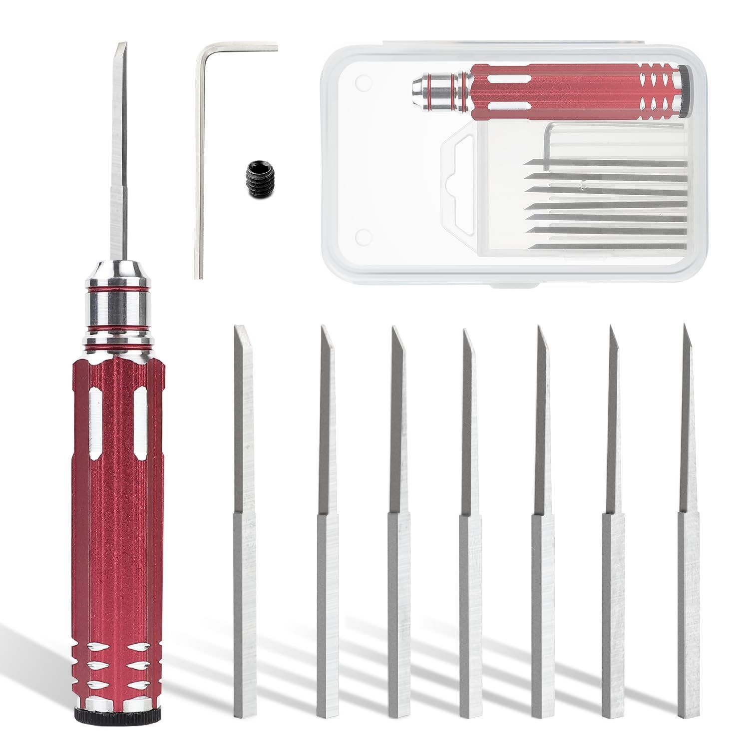 人気商品】スジボリ タガネ 7つ刃セット ガンプラ ミニ四駆 フィギュア