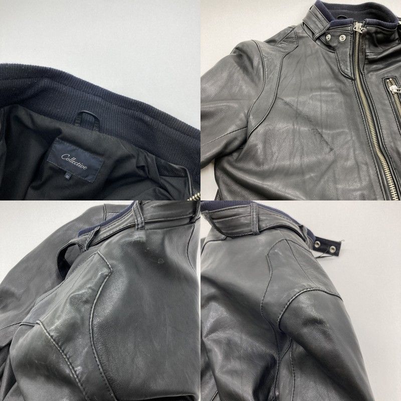 Collective コレクティブ ライダイース レザージャケット シングル 