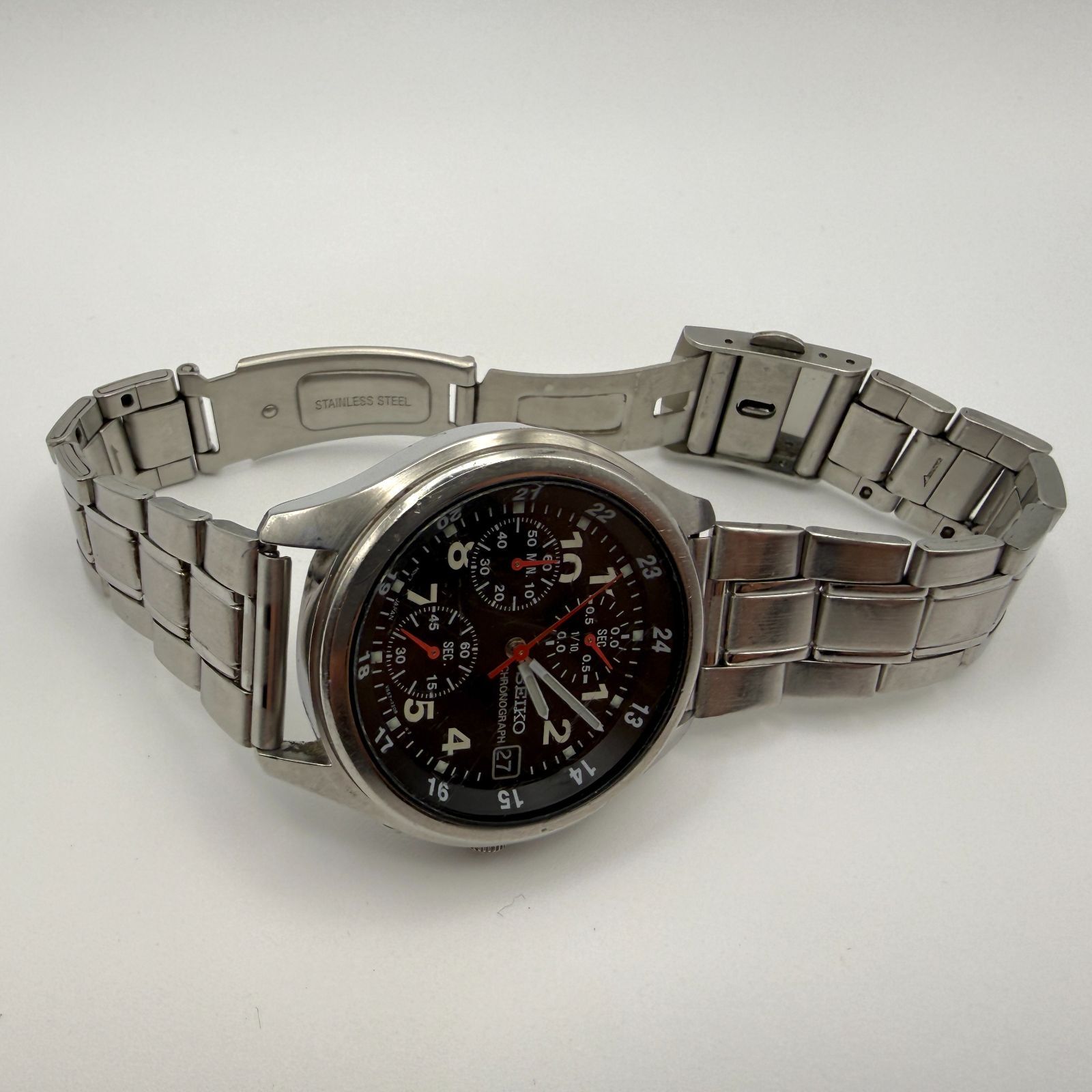 稼働品 SEIKO セイコー クロノグラフ V657-7110 クォーツ カレンダー