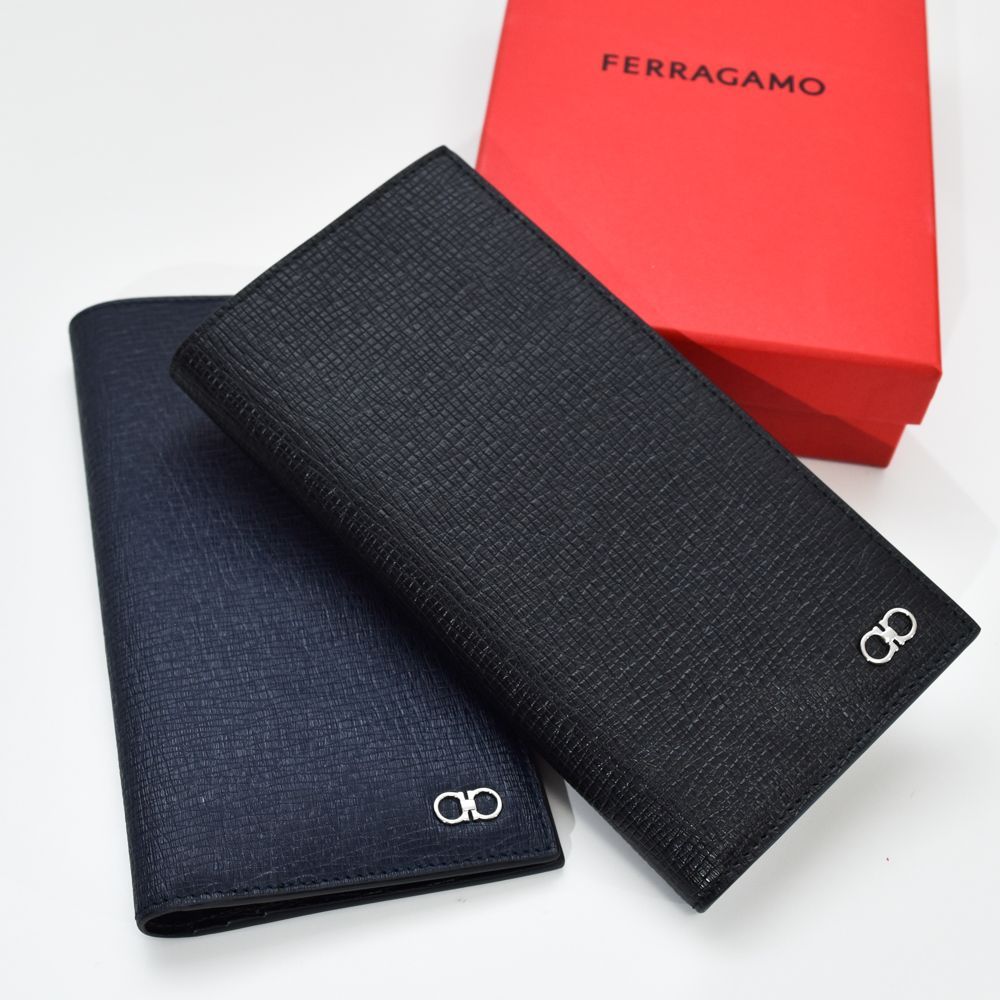 Salvatore Ferragamo 長財布 660991 バイカラー フラップ 小銭入りなし