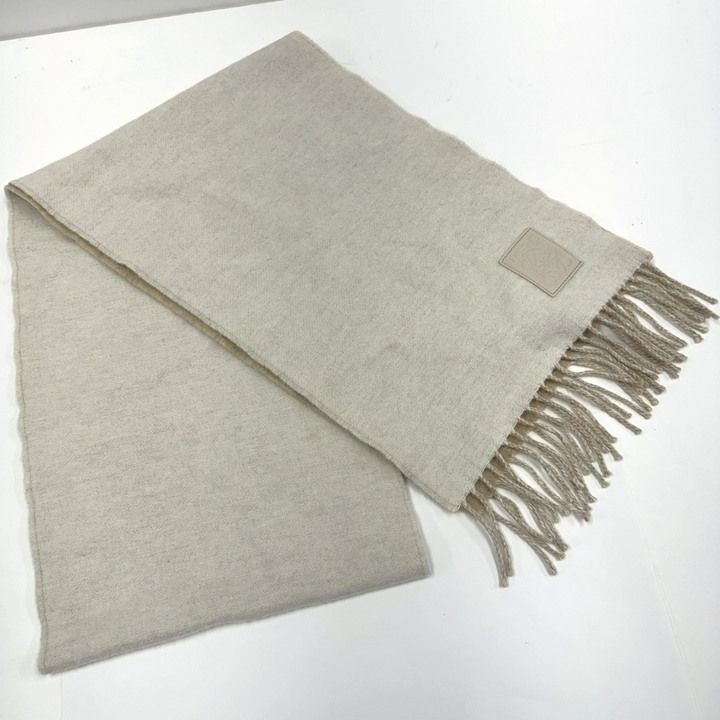 LOEWE ロエベ カシミヤ混 リバーシブル マフラー アナグラム