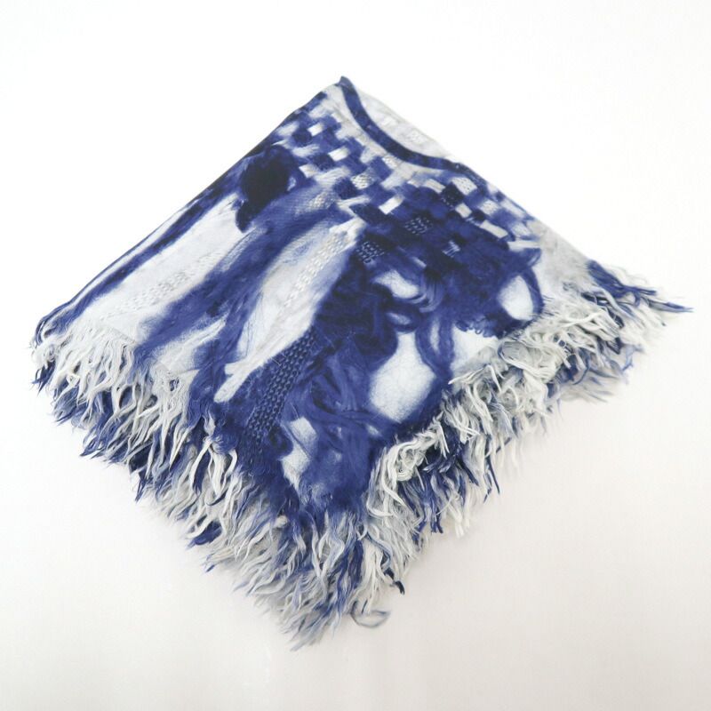 CHANEL シャネル 大判ストール シルク100％ 130×190 CCマーク ツイード