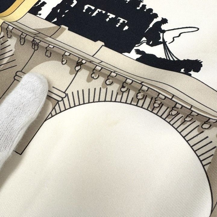 HERMES エルメス カレ90 スカーフ LES PONTS DE PARIS パリの橋 シルク
