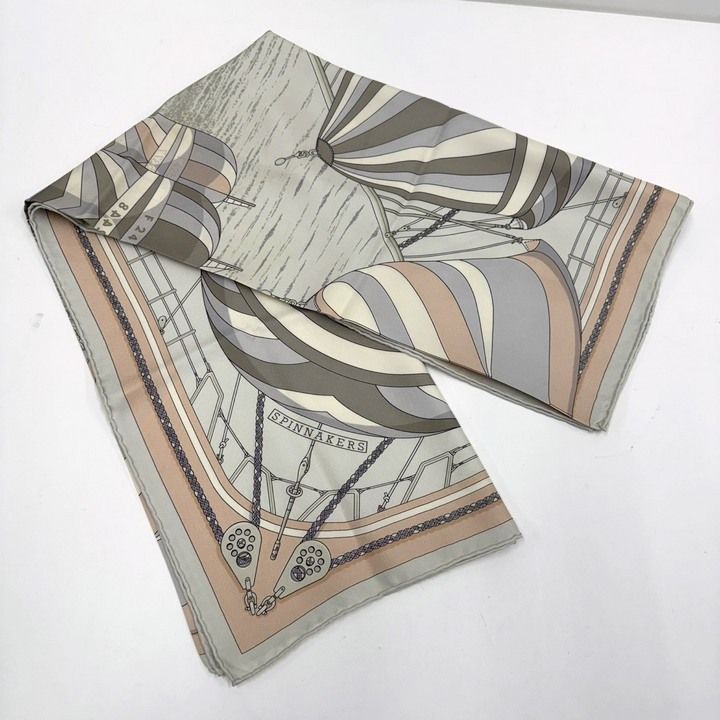 HERMES エルメス カレ90 スカーフ SPINNAKERS スピンネーカー シルク