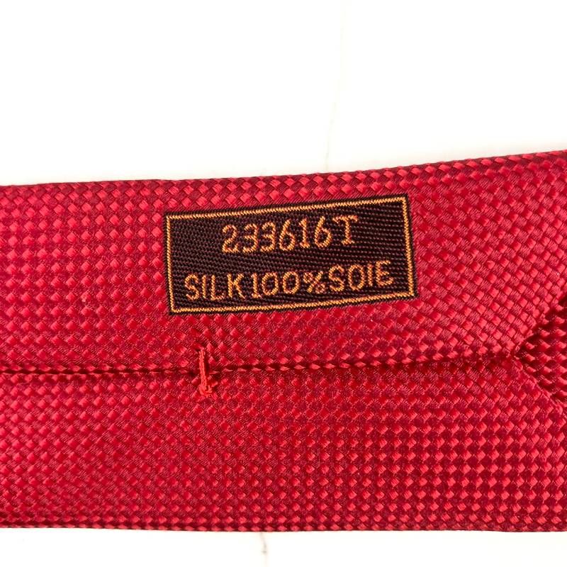 美品 HERMES エルメス ネクタイ サントノーレ ソリッド 無地