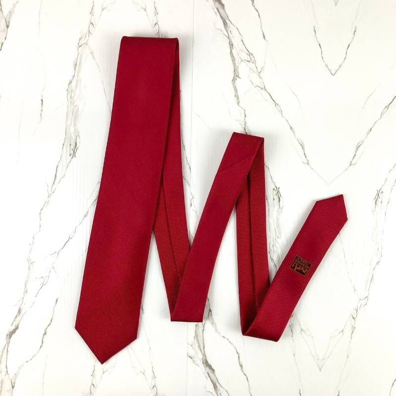 美品 HERMES エルメス ネクタイ サントノーレ ソリッド 無地