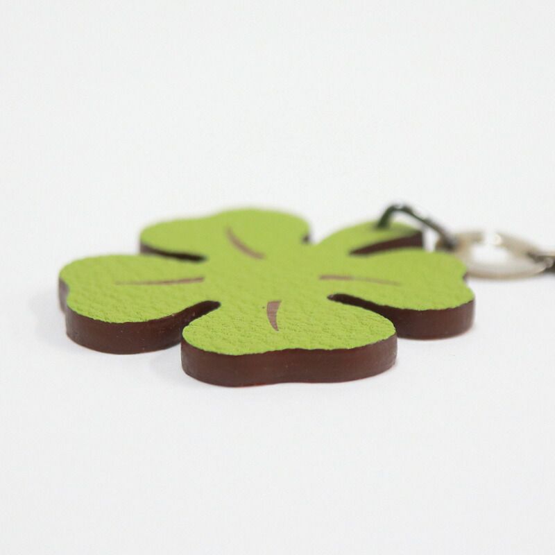 HERMES エルメス ラッキー4 クローバー チャーム グリーン オレンジ