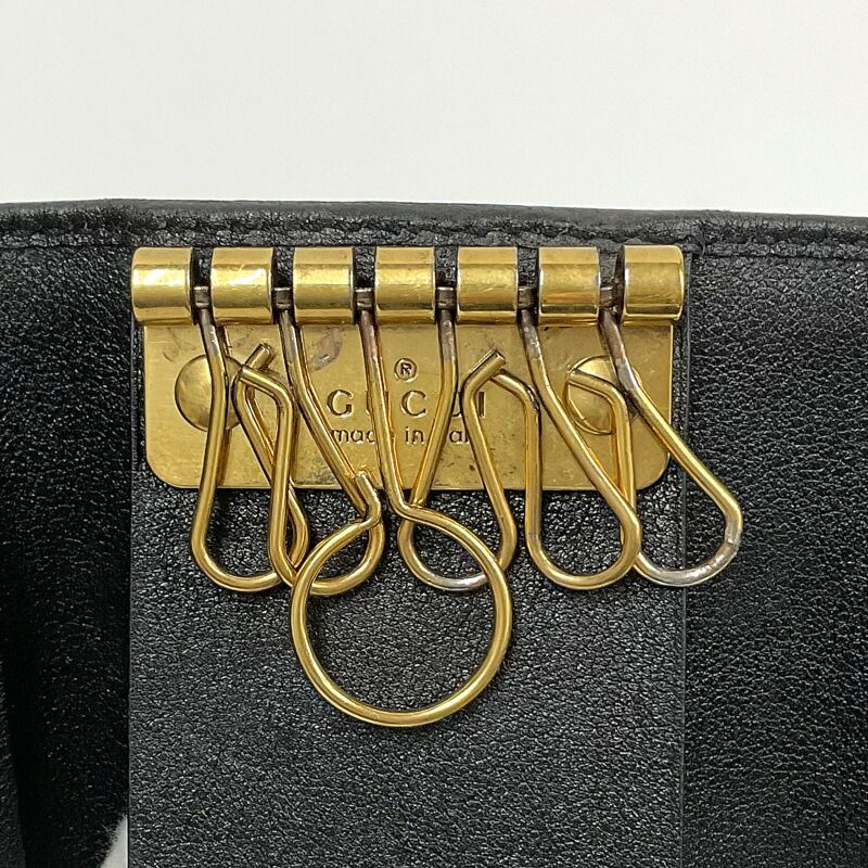 GUCCI グッチ バンブー 6連キーケース レザー ブラック 658636 - メルカリ