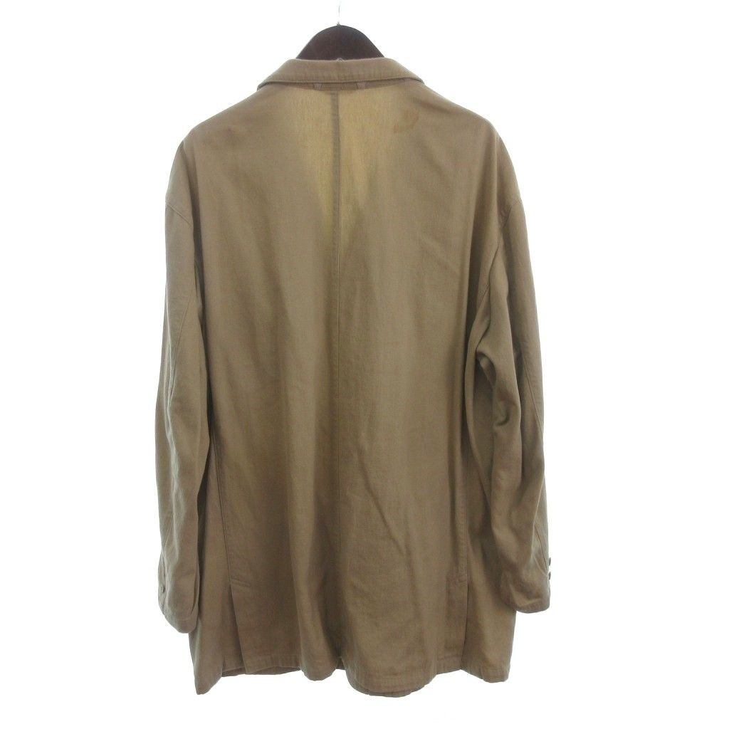 パパス Papas カバーオール ジャケット ボタン ポケット ベージュ L