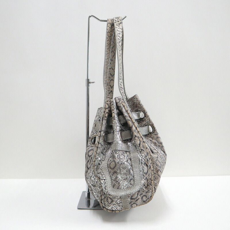 JIMMY CHOO ジミーチュウ ラモナ トートバッグ レザー×パイソン型押し