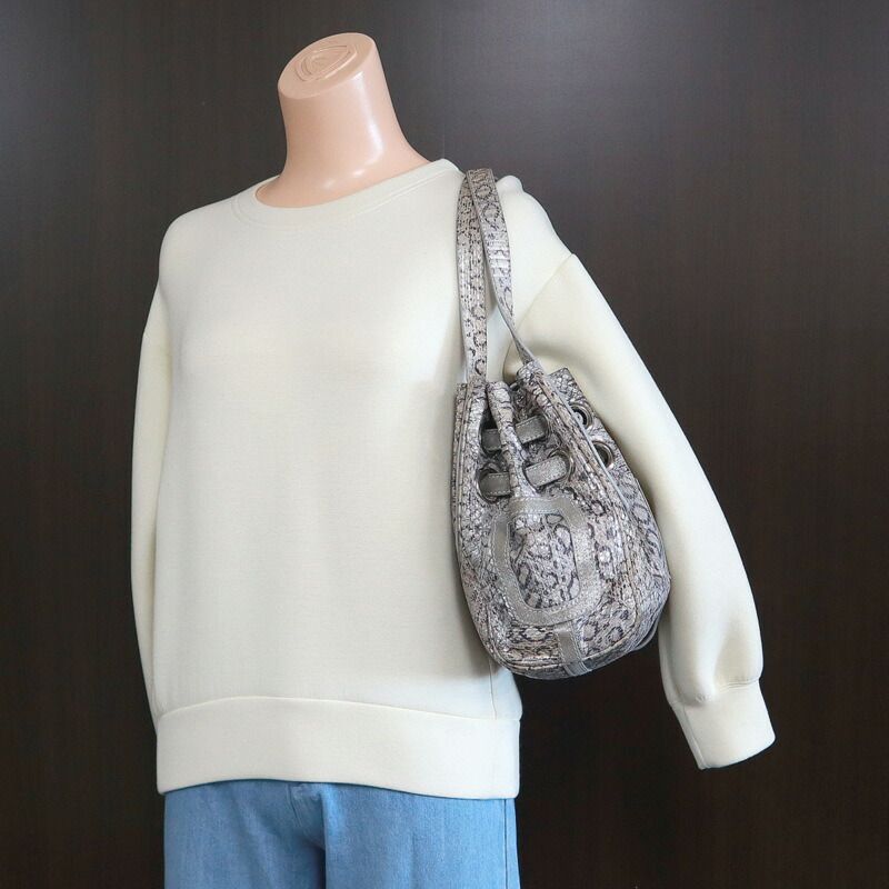 JIMMY CHOO ジミーチュウ ラモナ トートバッグ レザー×パイソン型押し